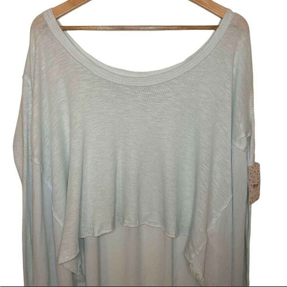 Free people TT special tee size XS in color bleached blue NWT - Picture 3 of 8
